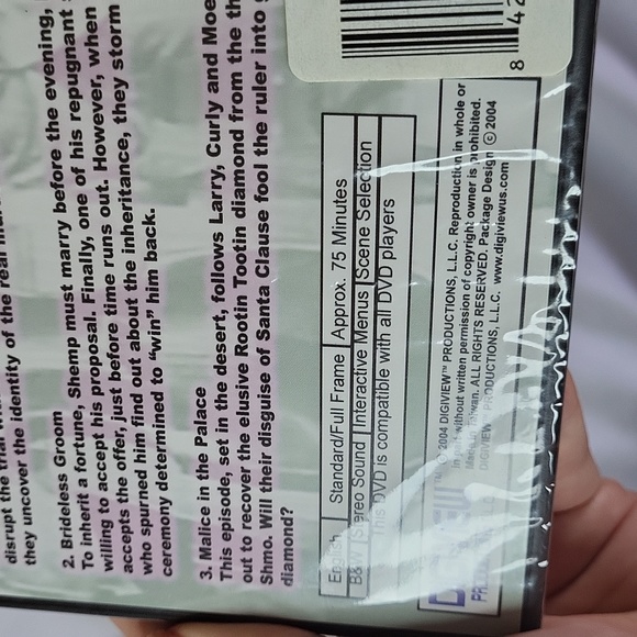 The Three Stooges DVD 75 minutes 3 episodes NEW in shrink wrap - Picture 6 of 8